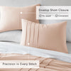 Comfort Spaces Soft Washed Pleated Duvet Cover Set