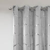 Intelligent Design Total Blackout Metallic Print Grommet Top Curtain Panel