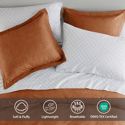 Regency Heights Camden Chambray Print Microfiber Comforter Set with Bed Sheets