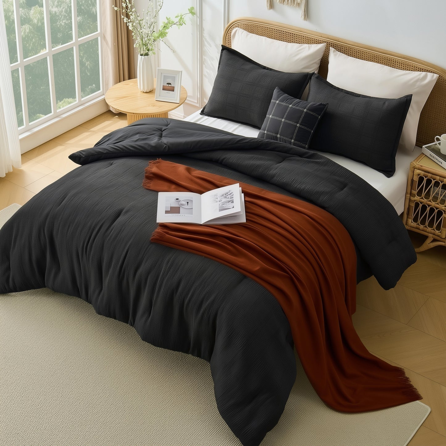 Regency Heights Tessa Waffle Weave Textured Comforter Set