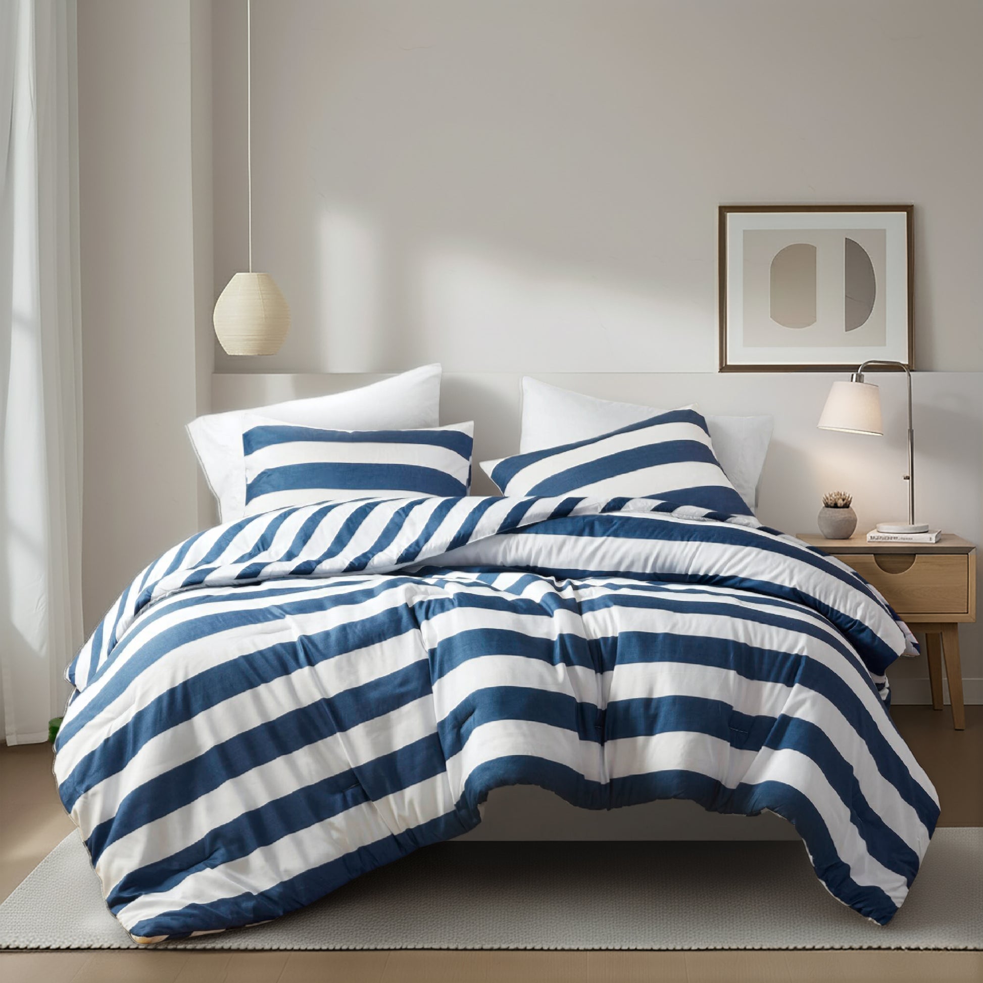 Regency Heights Echo Stripe Textured Print Comforter Set