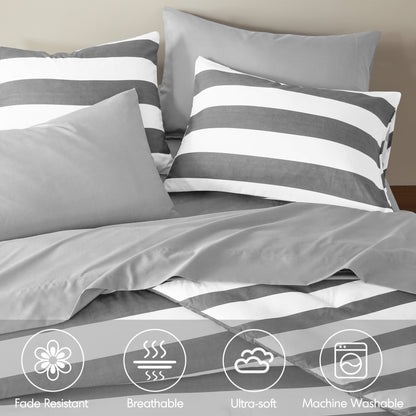 Regency Heights Echo Stripe Textured Print Comforter Set