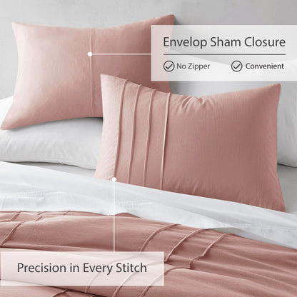 Parker Soft Washed Pleated Comforter Set