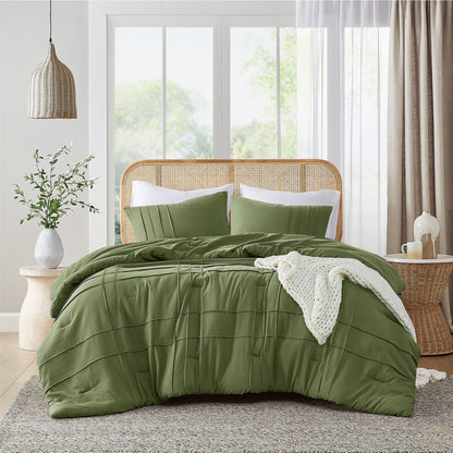 Parker Soft Washed Pleated Comforter Set