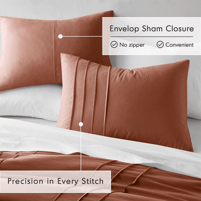 Parker Soft Washed Pleated Comforter Set