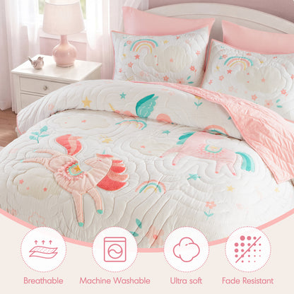 Intelligent Design Kids Unicorn Dream 5PCS Quilt Set