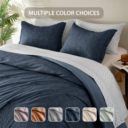 Regency Heights Camden Chambray Print Microfiber Comforter Set with Bed Sheets