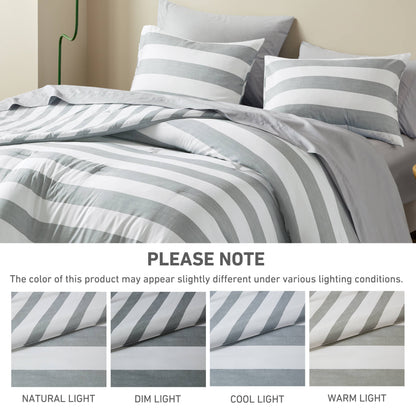 Regency Heights Echo Stripe Textured Print Comforter Set