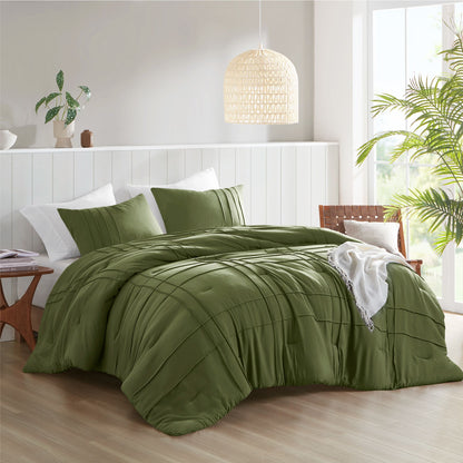 Parker Soft Washed Pleated Comforter Set