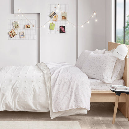 Intelligent Design Cotton Flannel Printed Sheet Set