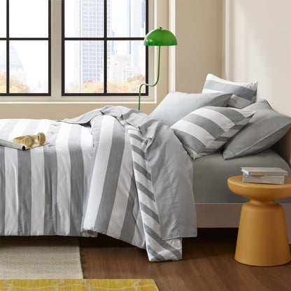 Regency Heights Echo Stripe Textured Print Comforter Set