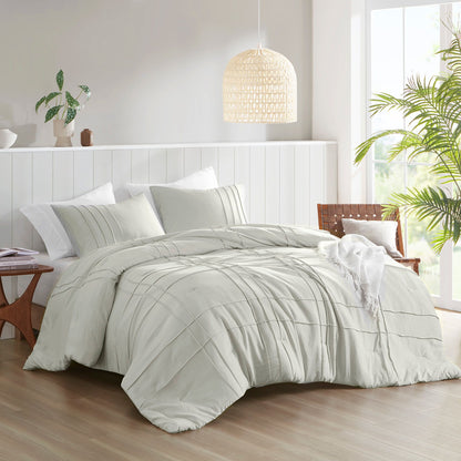 Porter Soft Washed Pleated Comforter Set