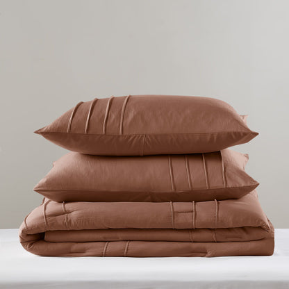 Parker Soft Washed Pleated Comforter Set
