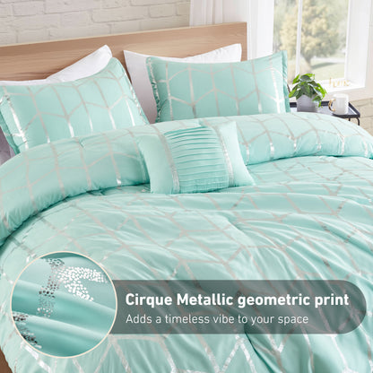 Regency Heights Raina Metallic Printed 3 Comforter Set