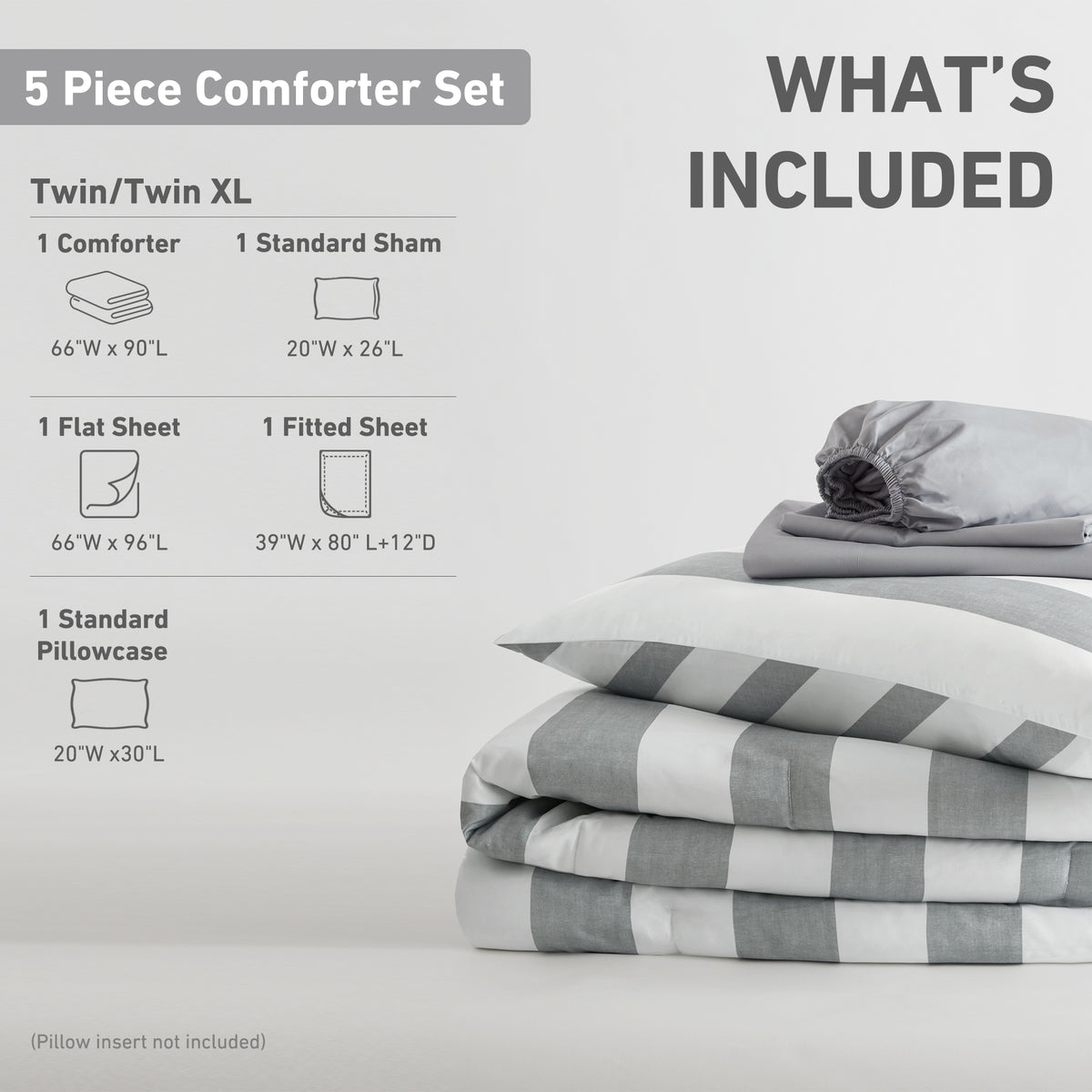 Regency Heights Echo Stripe Textured Print Comforter Set