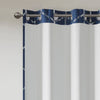 Intelligent Design Total Blackout Metallic Print Grommet Top Curtain Panel
