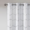 Intelligent Design Total Blackout Metallic Print Grommet Top Curtain Panel