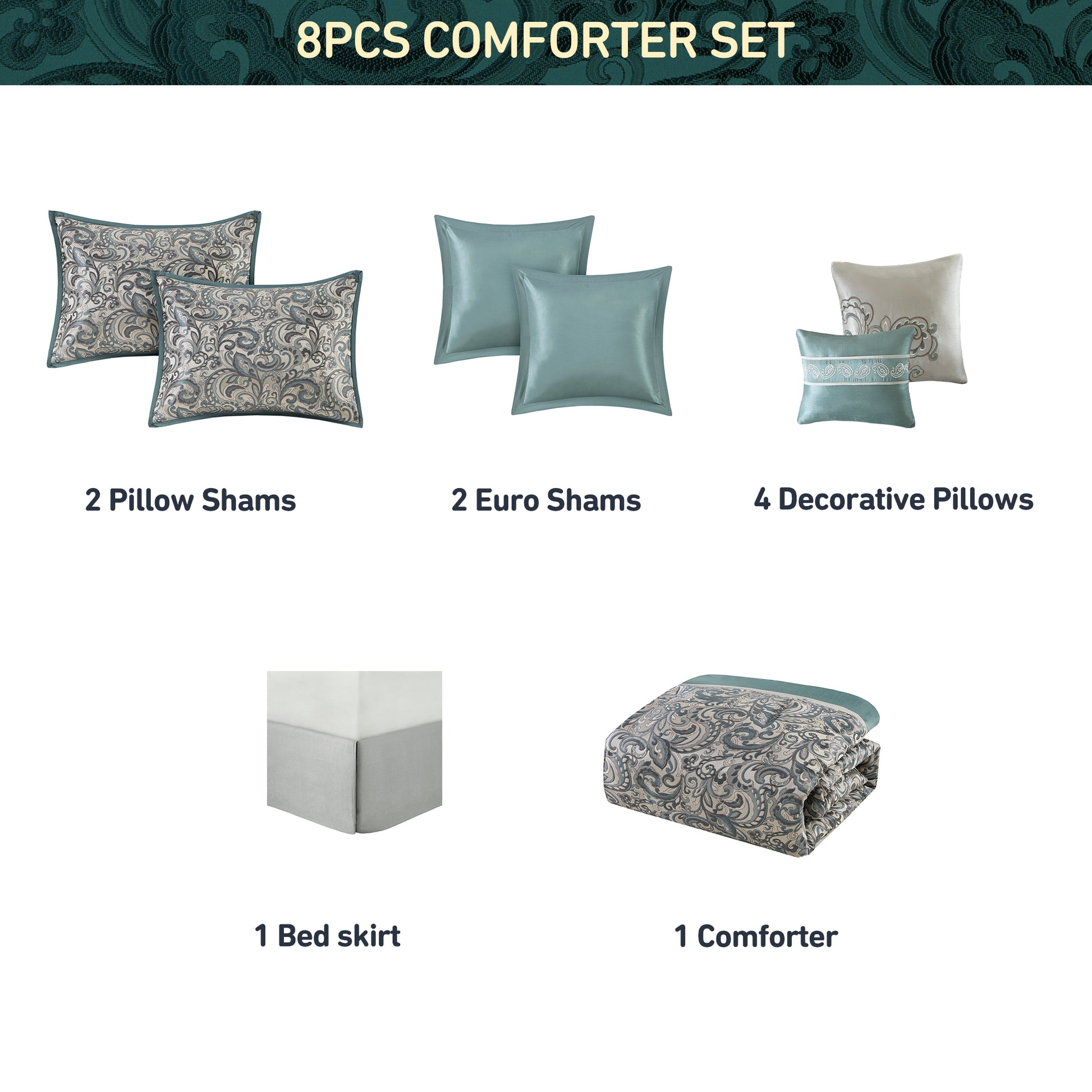 Regency Heights Brystol 8pcs Comforter Set