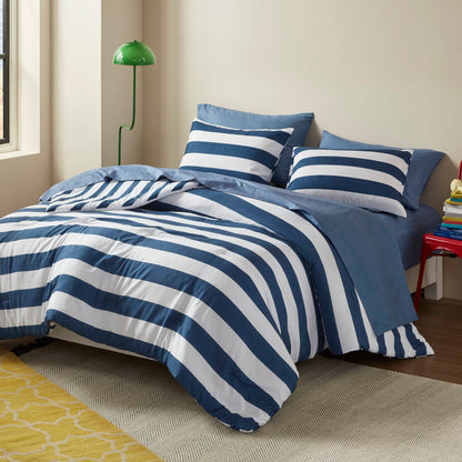 Regency Heights Echo Stripe Textured Print Comforter Set