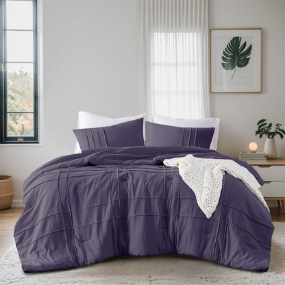 Parker Soft Washed Pleated Comforter Set