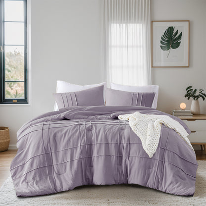 Parker Soft Washed Pleated Comforter Set