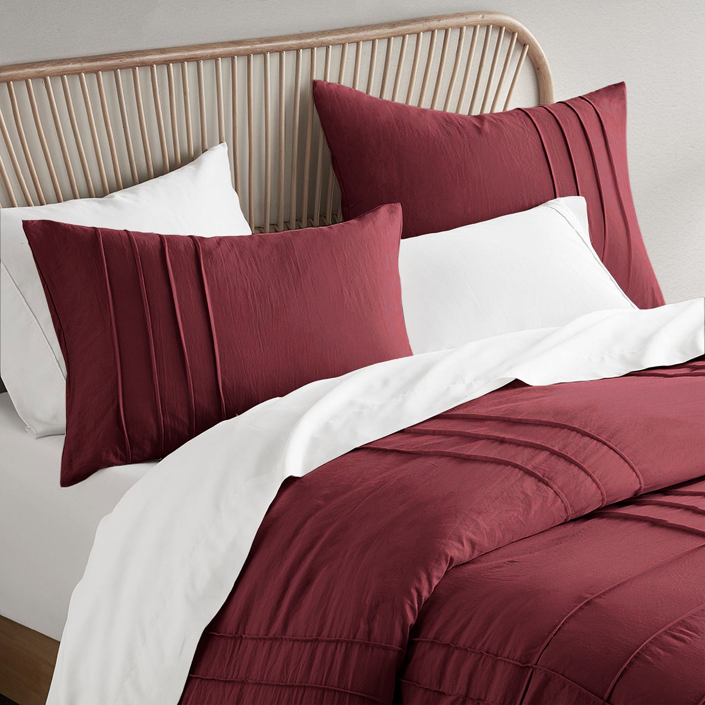 Parker Soft Washed Pleated Comforter Set