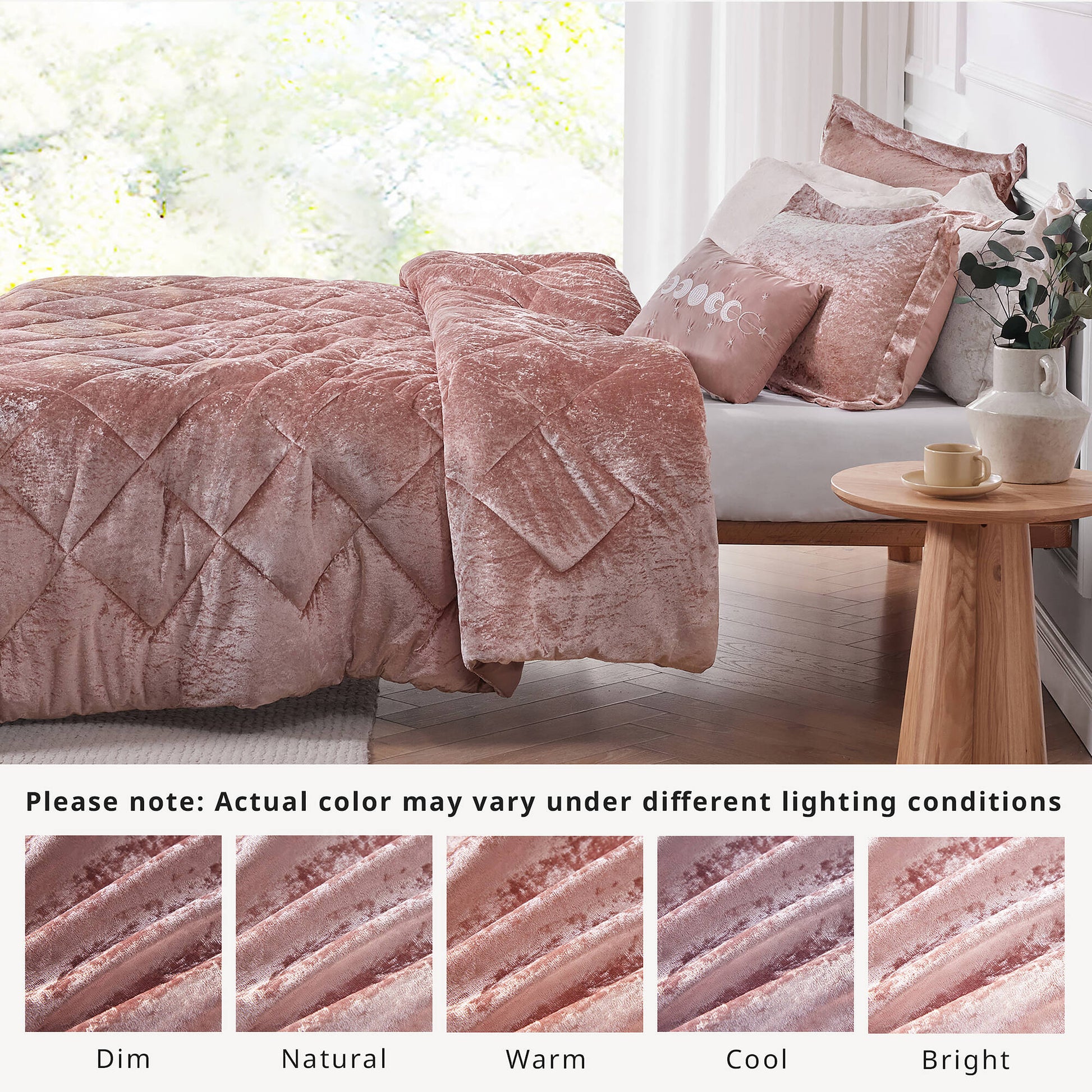 Intelligent Design Velvet Duvet Cover Set with Throw Pillow