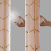 Intelligent Design Total Blackout Metallic Print Grommet Top Curtain Panel