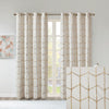 Intelligent Design Total Blackout Metallic Print Grommet Top Curtain Panel