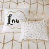 Intelligent Design Metallic Printed Comforter Set