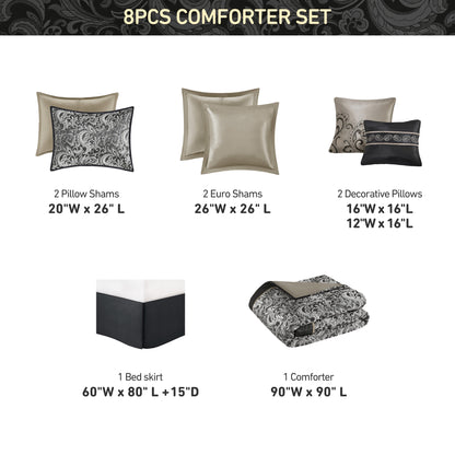 Regency Heights Bryson 8pcs Comforter Set