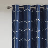 Intelligent Design Total Blackout Metallic Print Grommet Top Curtain Panel
