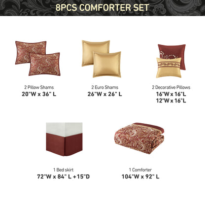 Regency Heights Bryson 8pcs Comforter Set