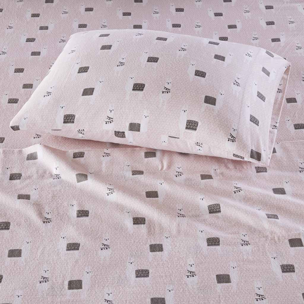 Intelligent Design Cotton Flannel Printed Sheet Set