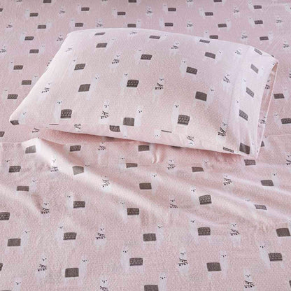 Intelligent Design Cotton Flannel Printed Sheet Set