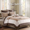 Madison Park 7 Piece Quilt Set with Euro Shams and Throw Pillows