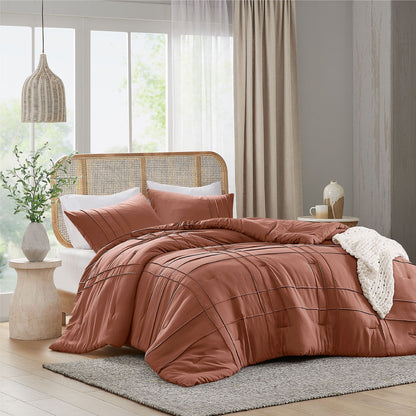Parker Soft Washed Pleated Comforter Set