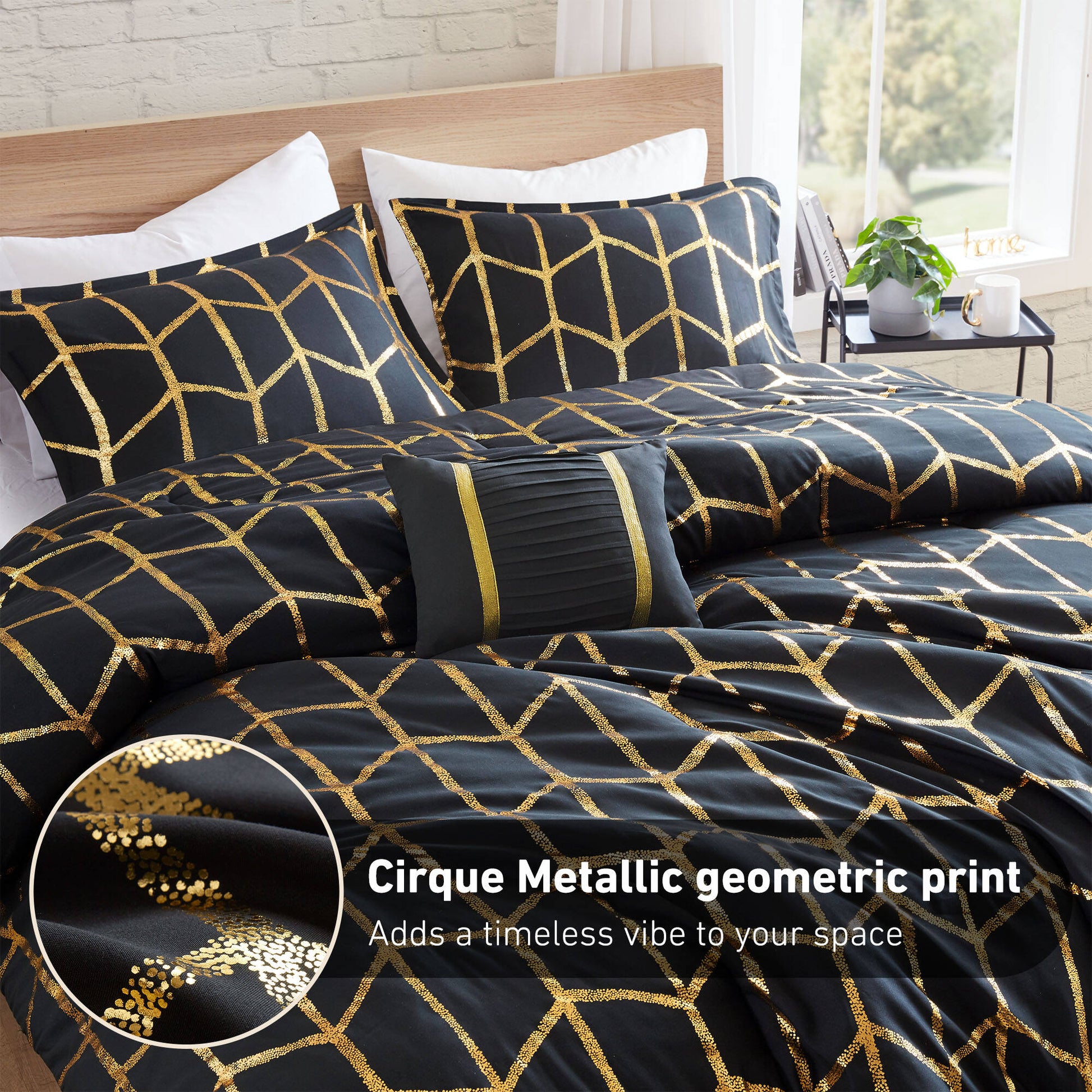 Regency Heights Raina Metallic Printed 3 Comforter Set