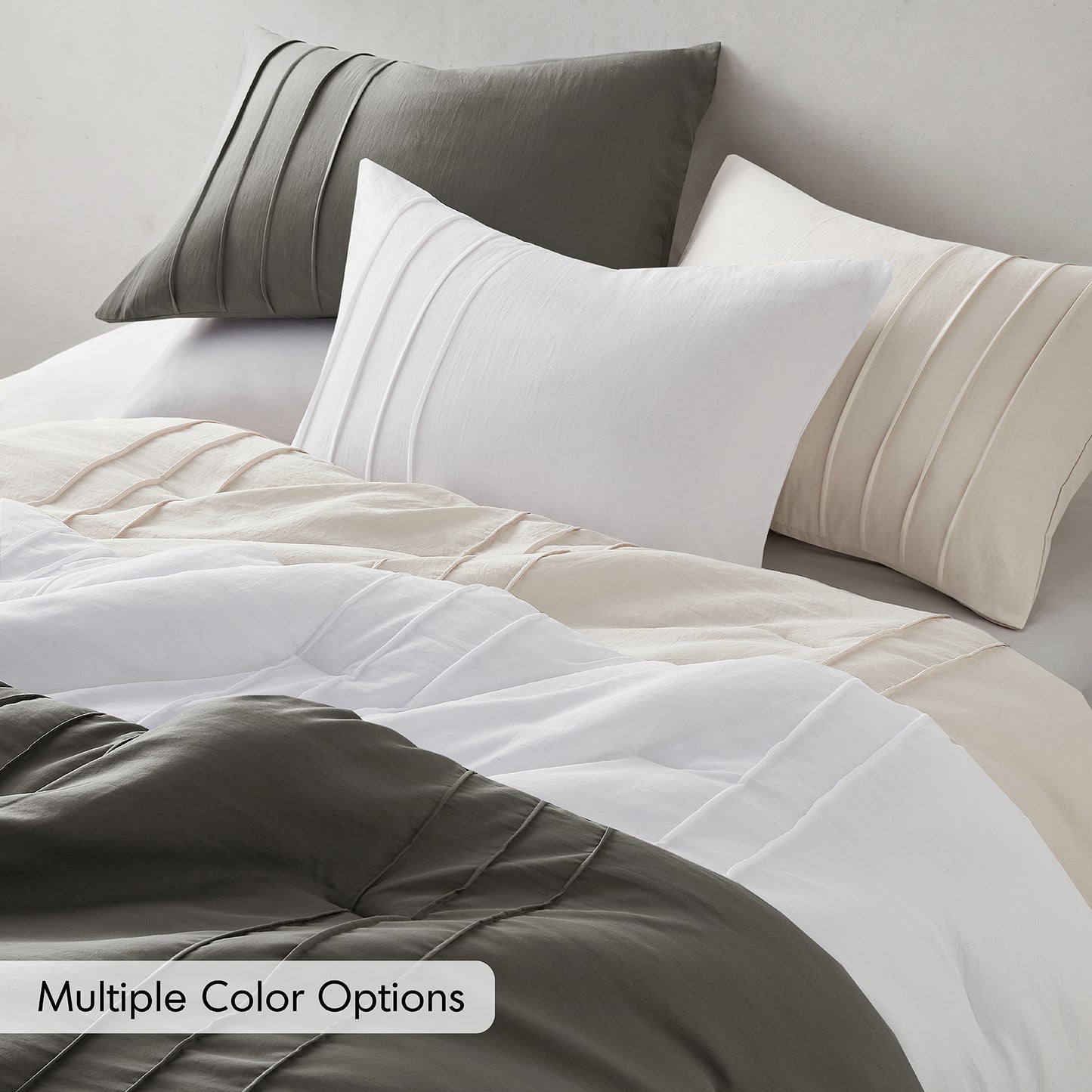 Parker Soft Washed Pleated Comforter Set