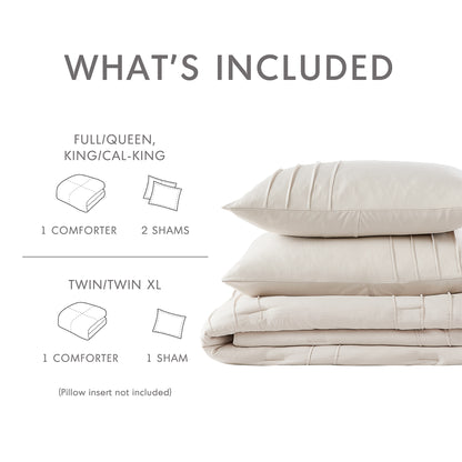 Parker Soft Washed Pleated Comforter Set