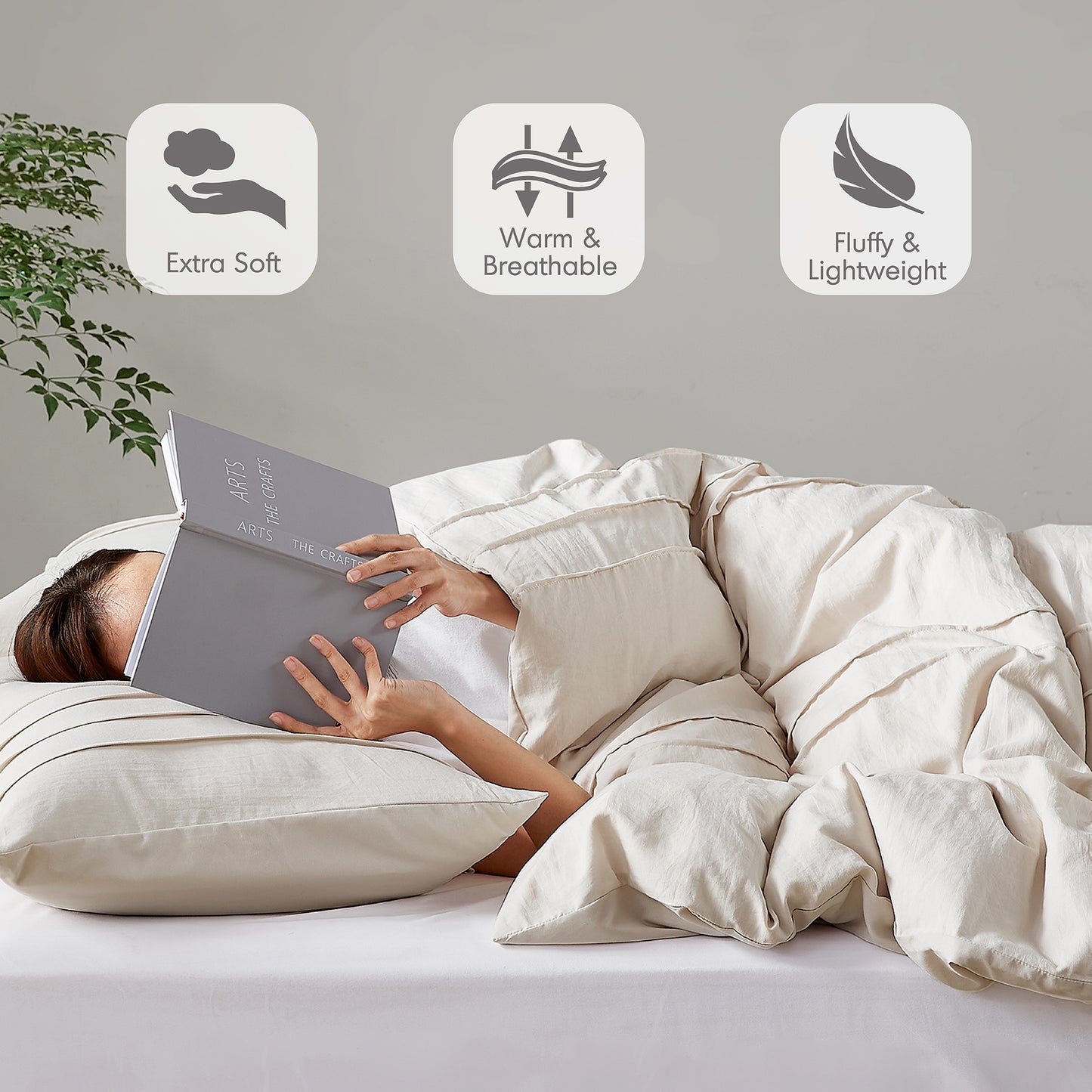 Parker Soft Washed Pleated Comforter Set