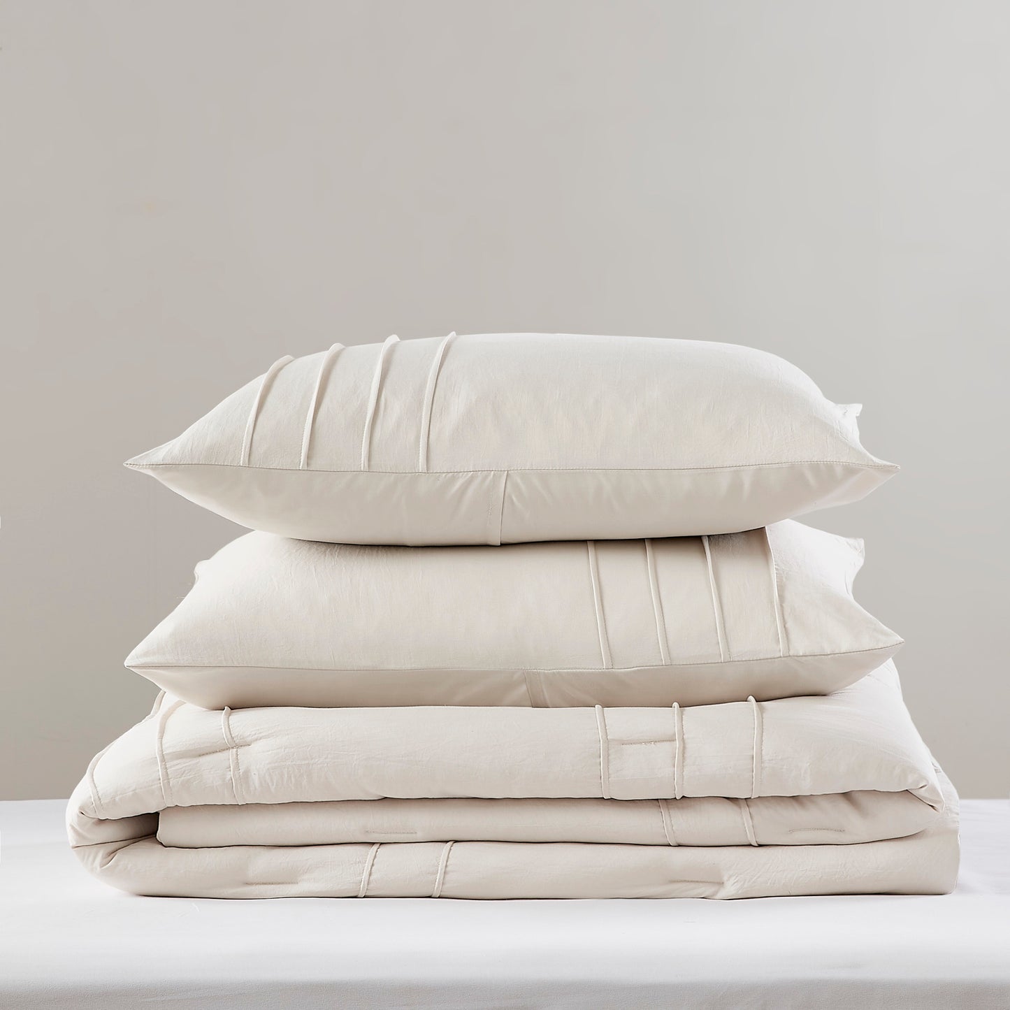 Parker Soft Washed Pleated Comforter Set