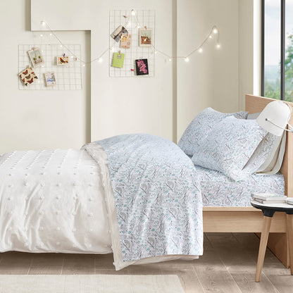 Intelligent Design Cotton Flannel Printed Sheet Set