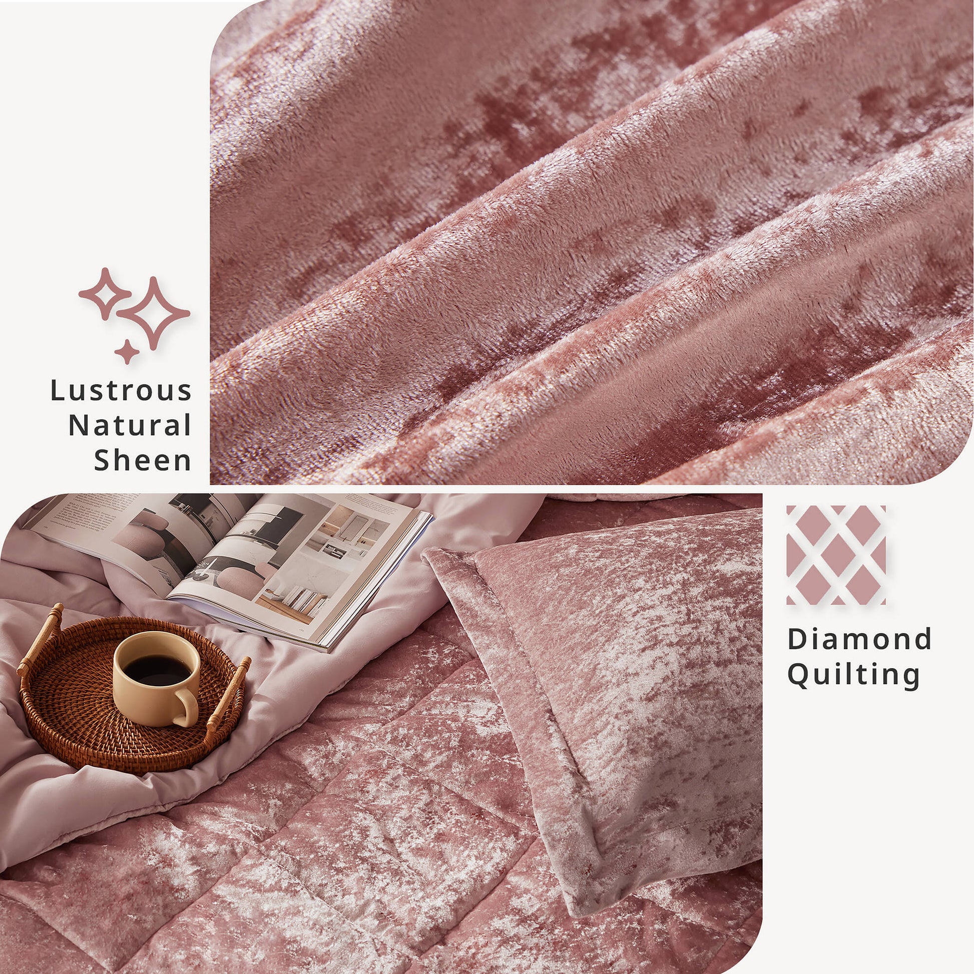 Intelligent Design Velvet Duvet Cover Set with Throw Pillow