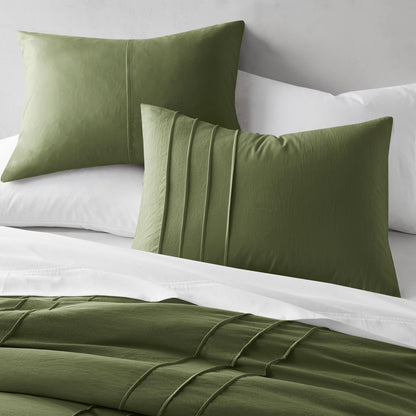 Parker Soft Washed Pleated Comforter Set