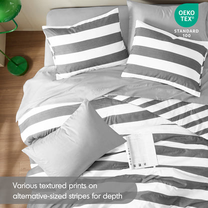 Regency Heights Echo Stripe Textured Print Comforter Set