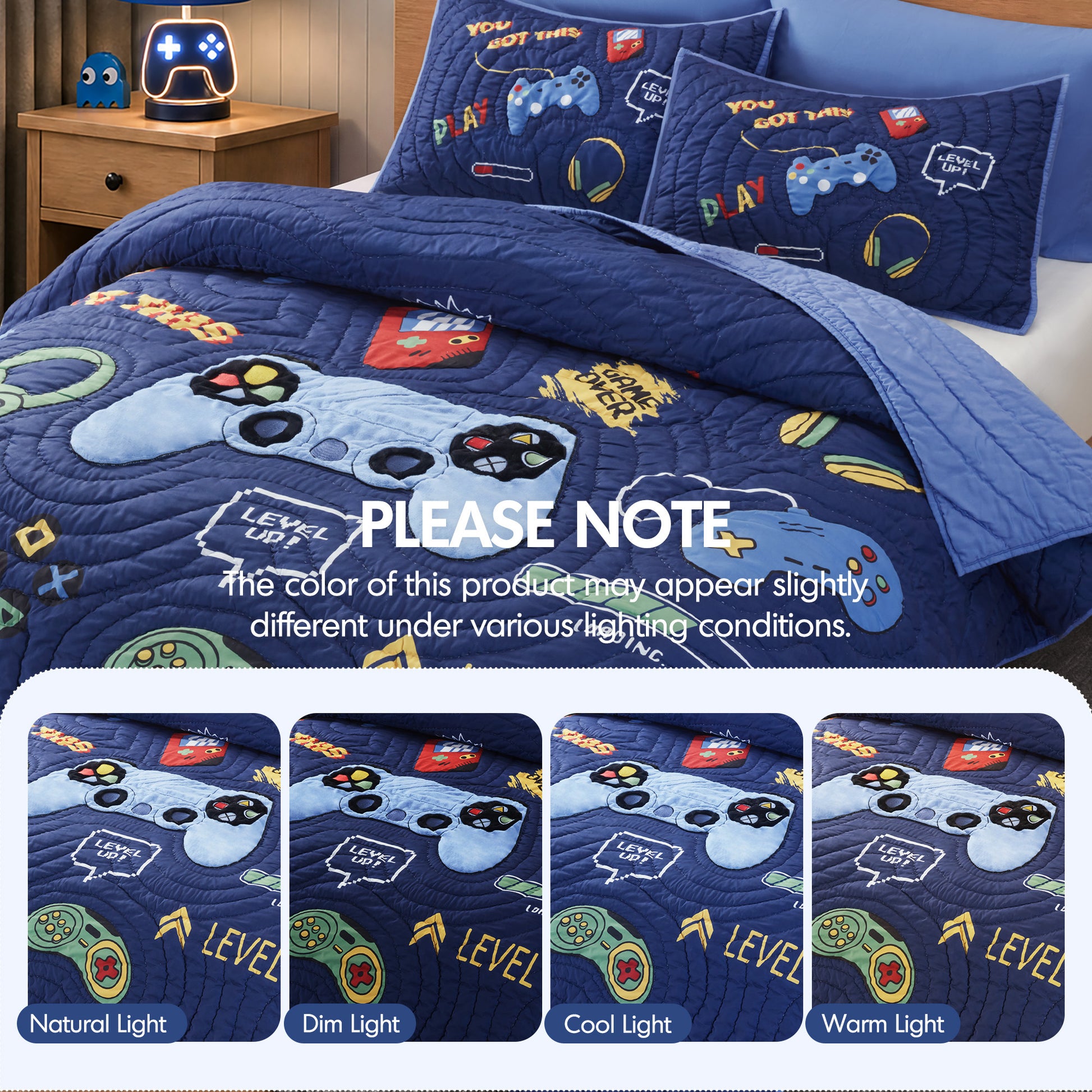 Intelligent Design Kids Game 5PCS Quilt Set