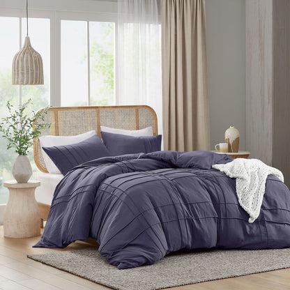 Parker Soft Washed Pleated Comforter Set