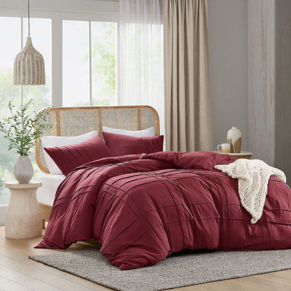 Parker Soft Washed Pleated Comforter Set