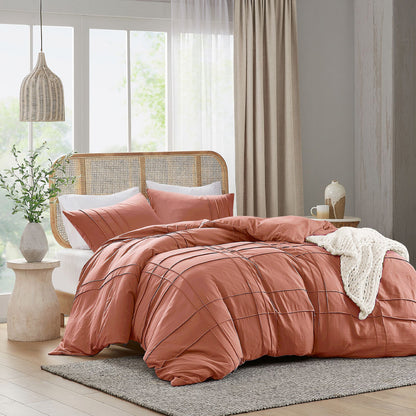 Parker Soft Washed Pleated Comforter Set